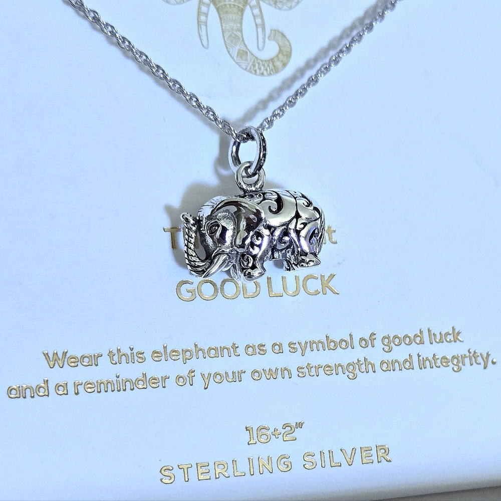 Annika Witt Sterling Silver🤍 Elephant🐘 Pendant Necklace - NIB - Picture 13 of 15